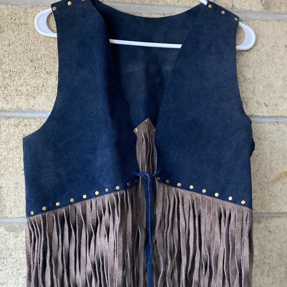Leather Vest with Tassels